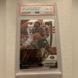 2020-21 Panini Prizm Draft Picks Anthony Edwards #1 PSA 8 Rookie RC